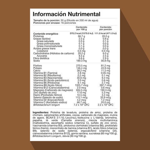 Malteada Vegetal 30+ Chocolate