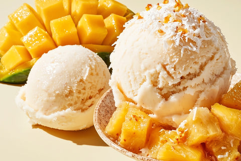 Helado Vegano de Mango y Vainilla con Proteína +50 🍦🥭